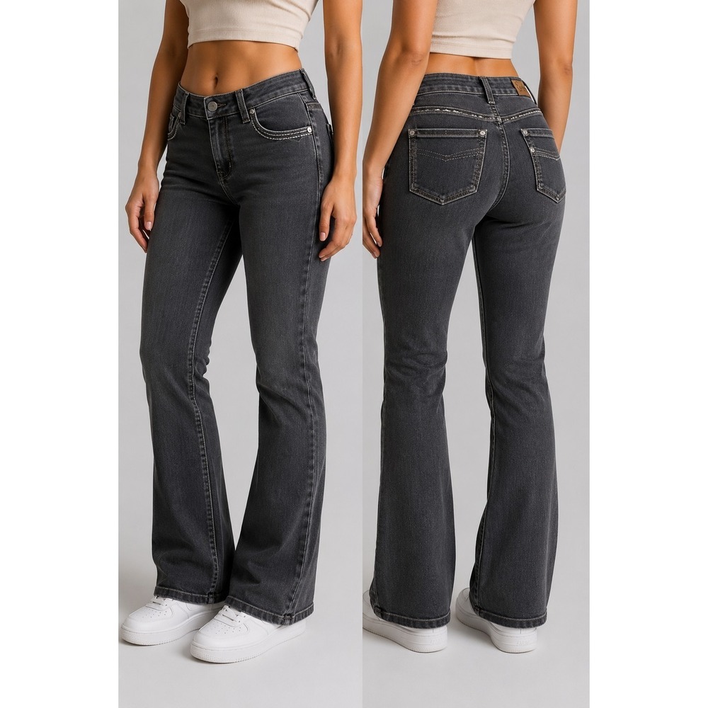 Earl Jean Women's Bootcut Jeans Size 10P Dark Wash Stretch Denim‎ Bling